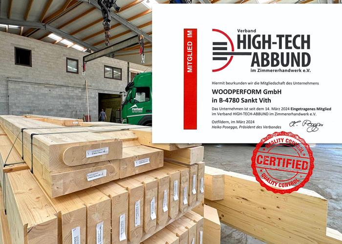 Zertifikat High-Tech Abbund - Roofland AG stärkt ihre Position im Zimmererhandwerk
